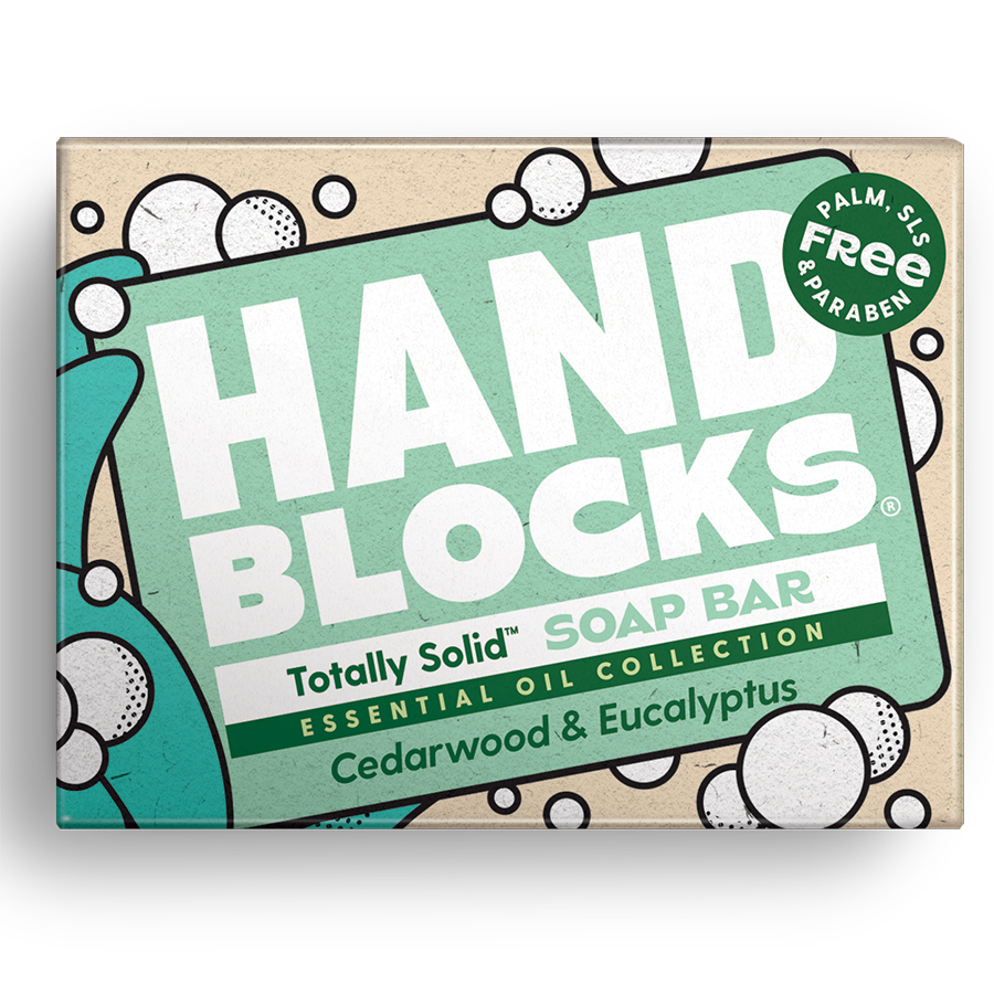 Hand Blocks Totally Solid Soap Bar - Cedarwood & Eucalyptus - 100g
