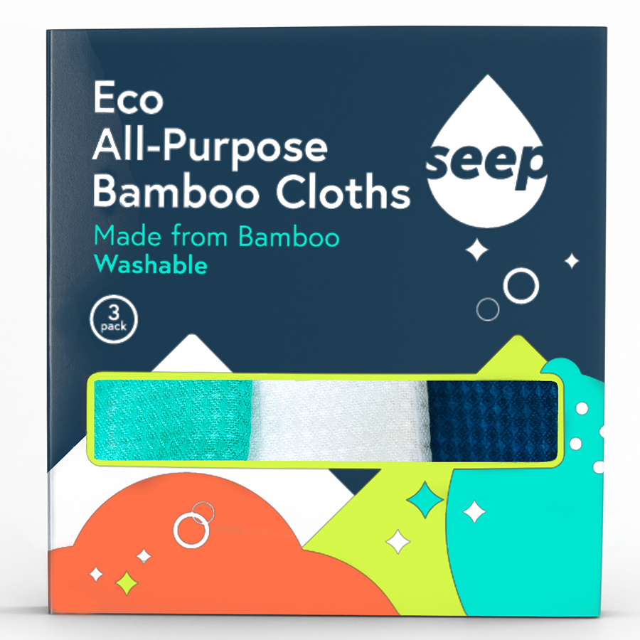Seep All Purpose Bamboo Cloth - Pack of 3