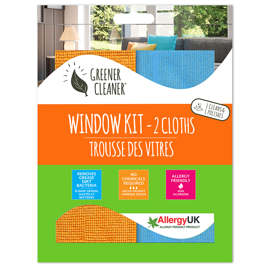 Greener Cleaner Window Cloth Kit - Pack of 2
