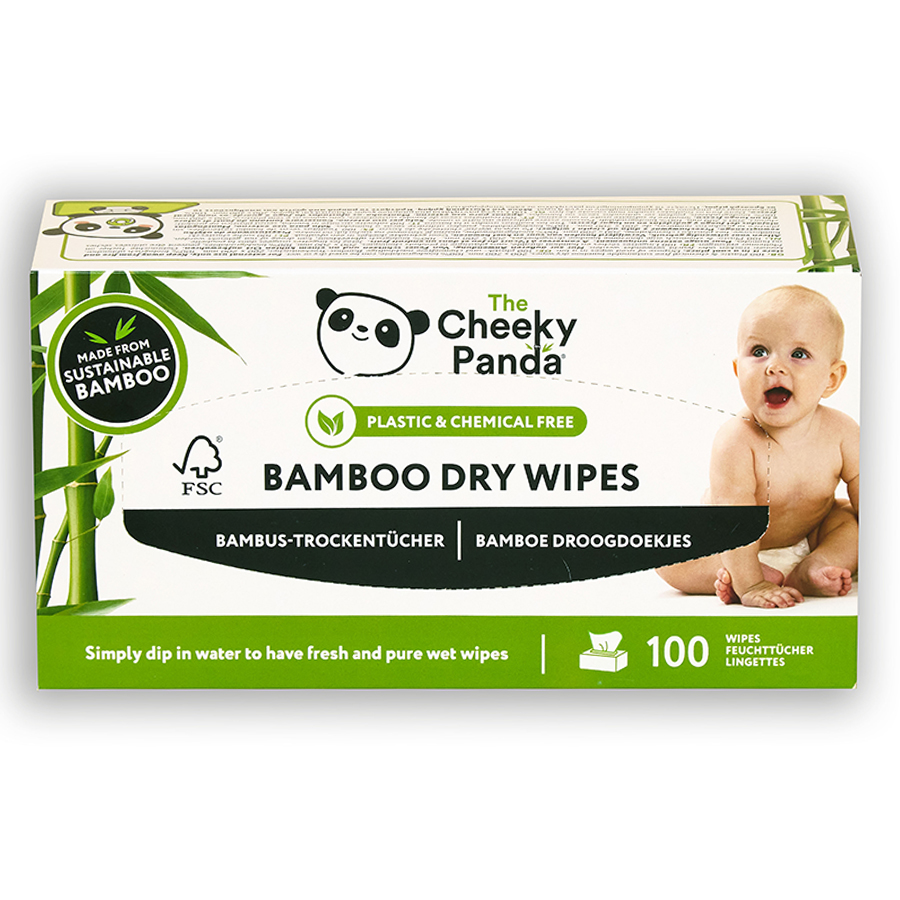 The Cheeky Panda Bamboo Dry Wipes - 100 Wipes