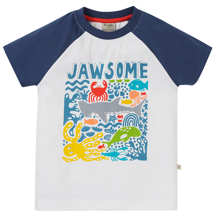 Frugi Reid Jawsome Raglan T-Shirt