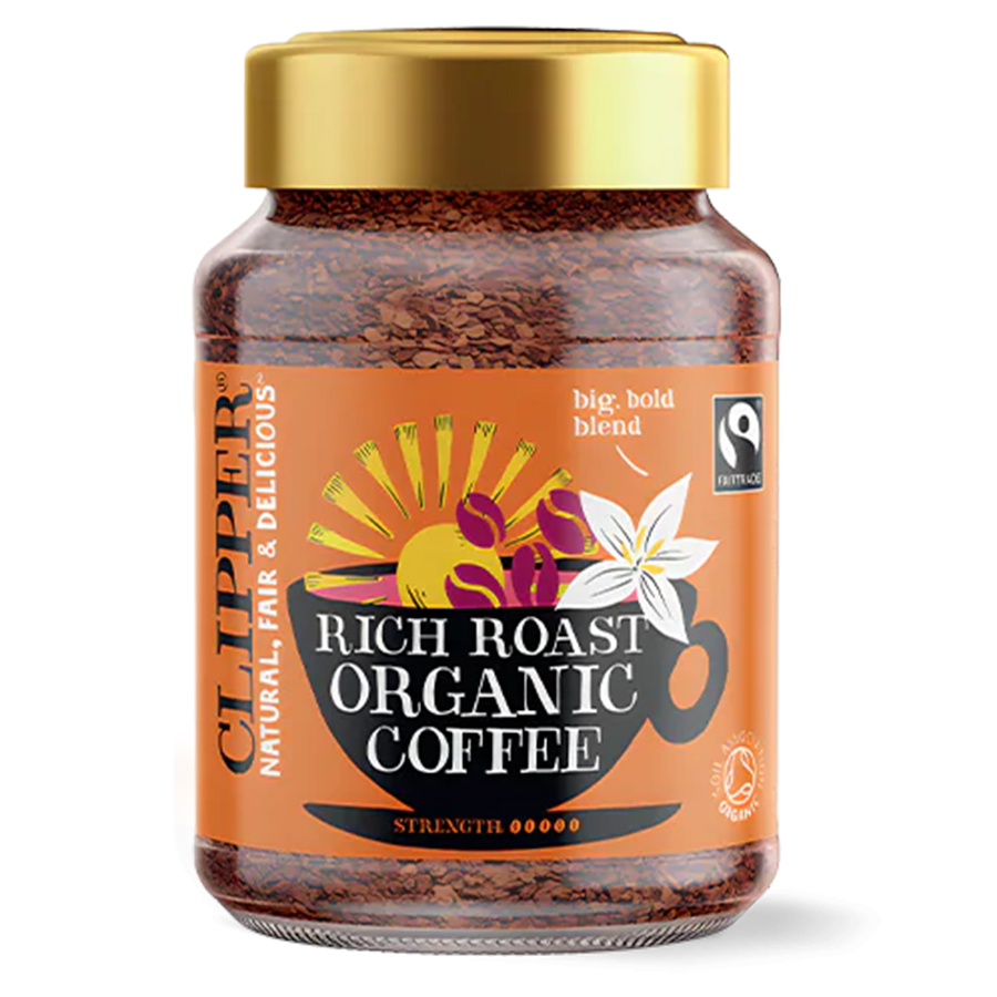 Clipper Fairtrade & Organic Rich Roast Instant Coffee - 100g