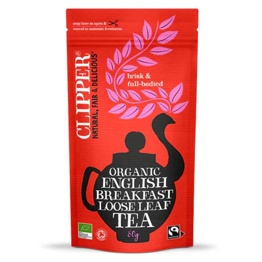 Clipper Fairtrade & Organic English Breakfast Loose Leaf Tea - 80g