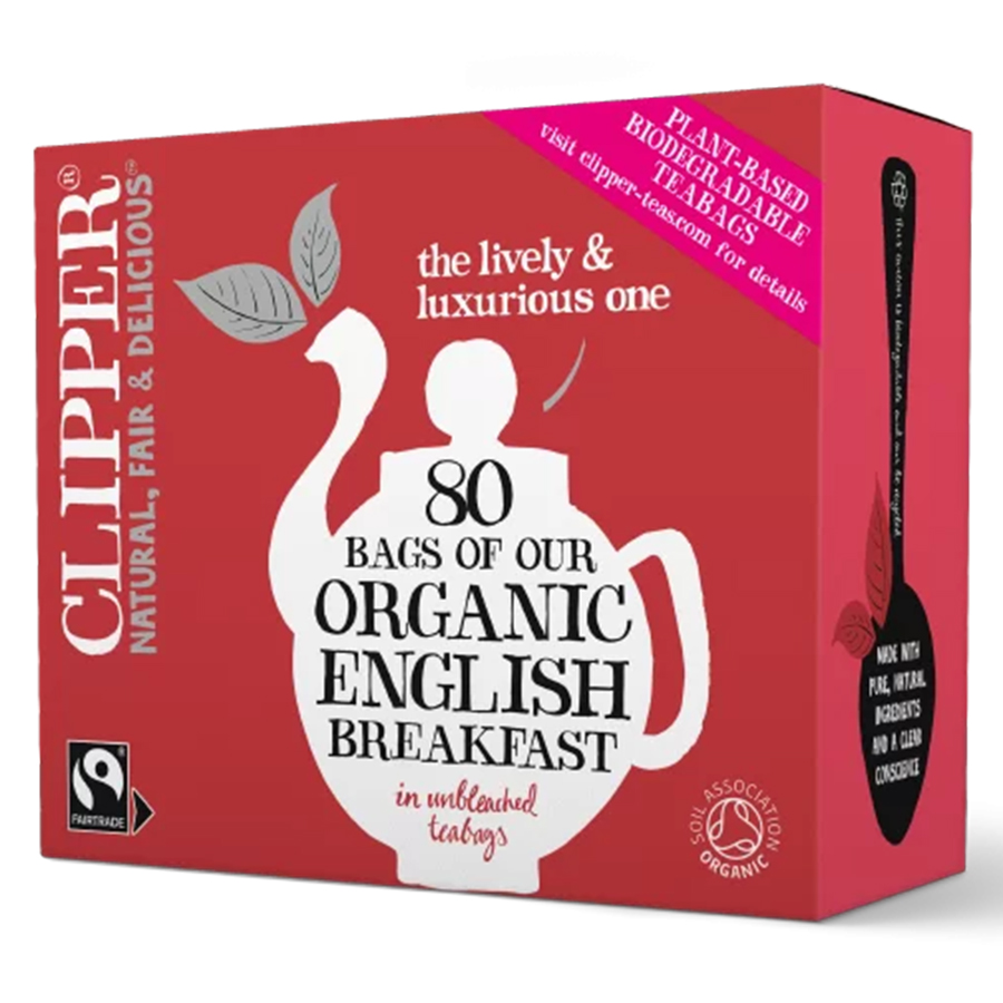 Clipper Fairtrade & Organic English Breakfast Tea - 80 Bags