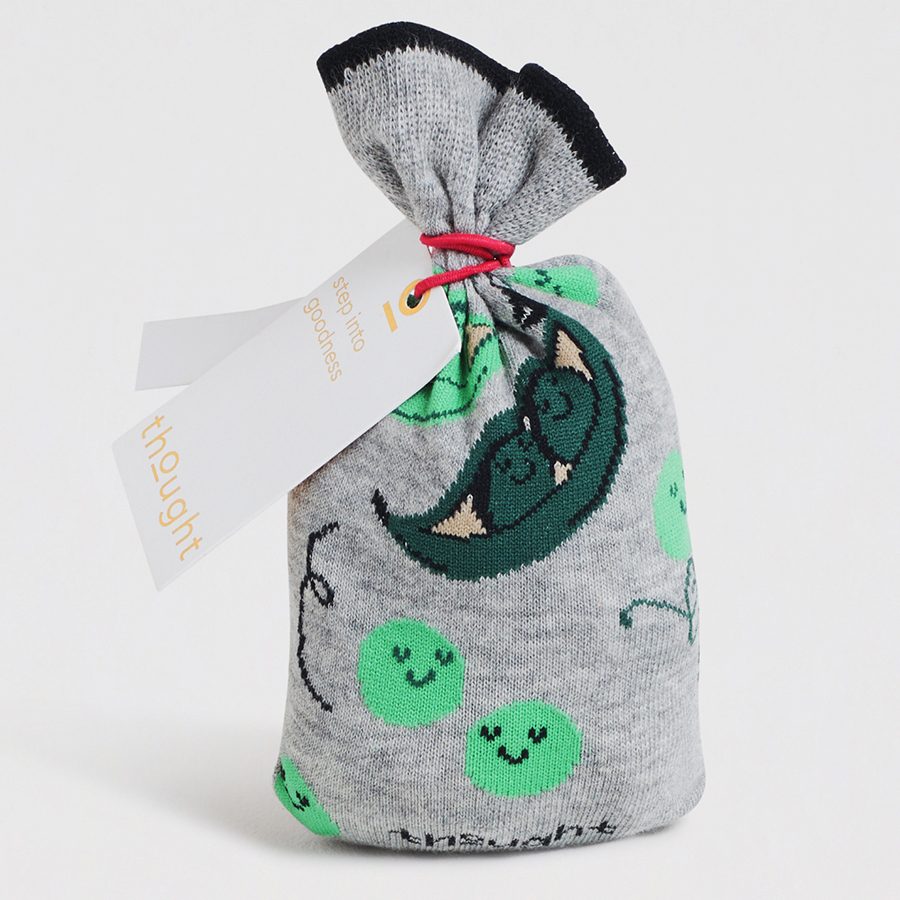 Thought Peas In A Pod Bamboo Socks Gift Bag - UK7-11