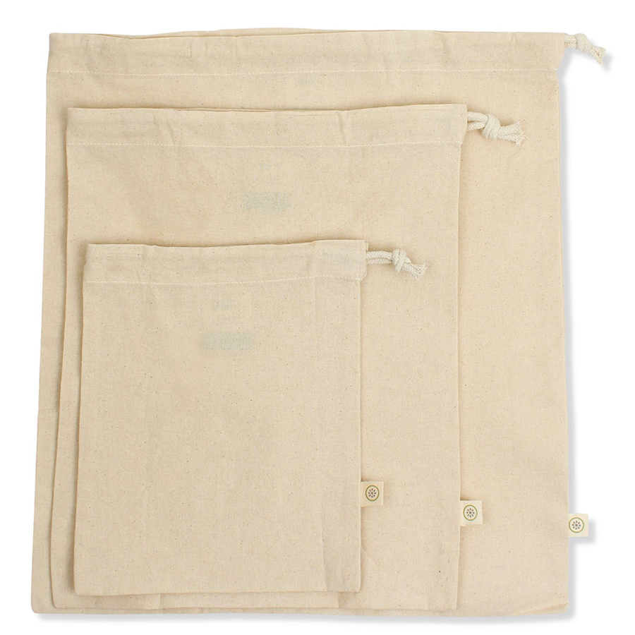 A Slice of Green Recycled Cotton Produce Bag - Variety Pack of 3