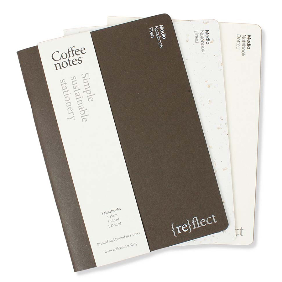 Coffee Notes A5 Stitched Notebooks - Cafe - Set of 3