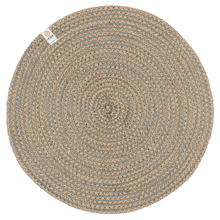 Respiin Spiral Jute Tablemat - Natural & Grey