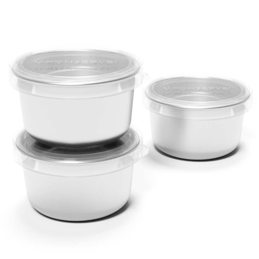 U-Konserve Mini Round Containers with Silicone Lids - 3oz - Set of 3