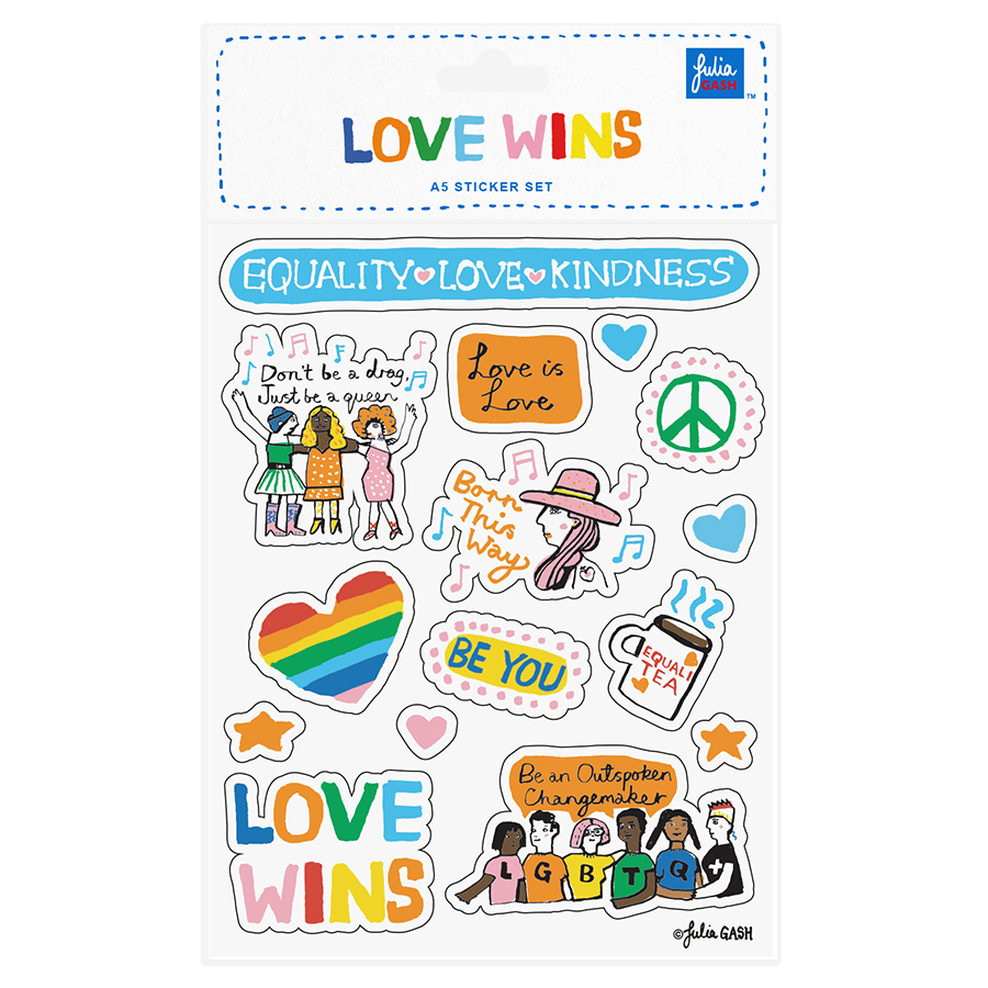 Love Wins A5 Sticker Sheet