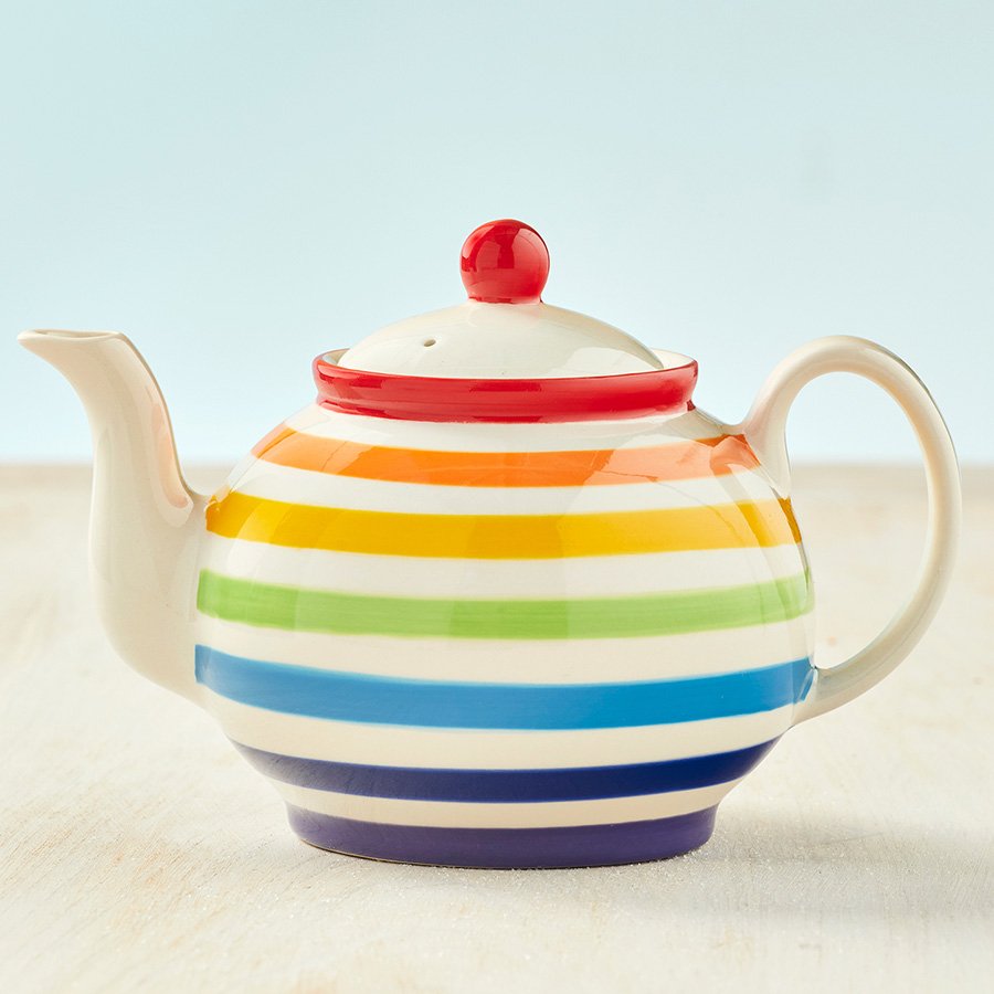 Hand Painted New Rainbow Large Teapot