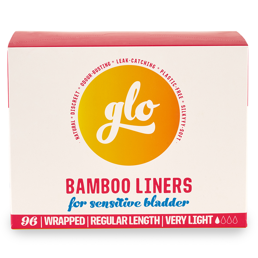 GLO Natural Bamboo Liners for Sensitive Bladder Megapack - Pack of 96