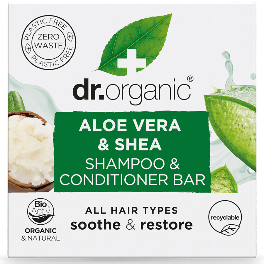 Dr Organic Aloe Vera & Shea Shampoo & Conditioner Bar - 75g