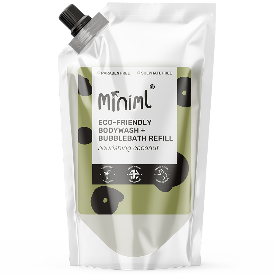 Miniml Bodywash & Bubble Bath  - Nourishing Coconut - 1L Refill