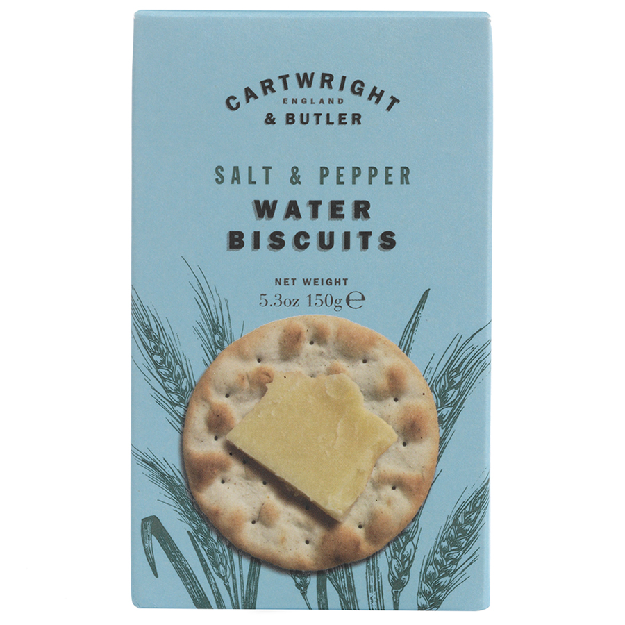 Cartwright & Butler Water Biscuits with Sea Salt & Black Pepper - 150g