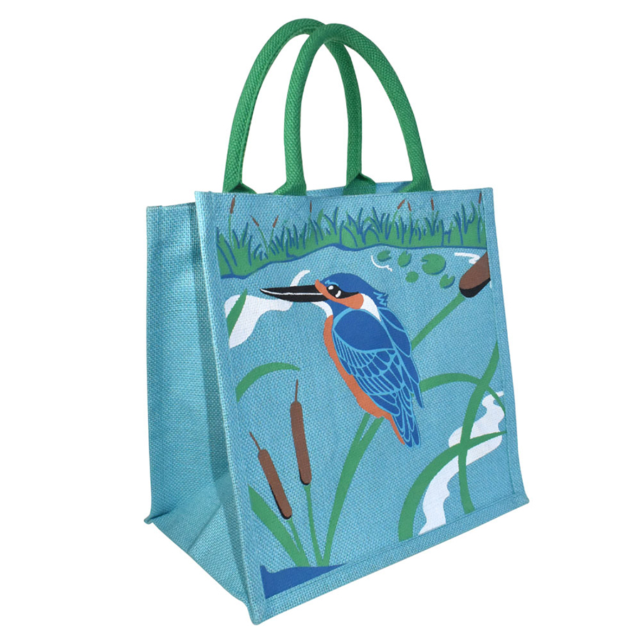 Reusable Jute Shopping Bag - Kingfisher