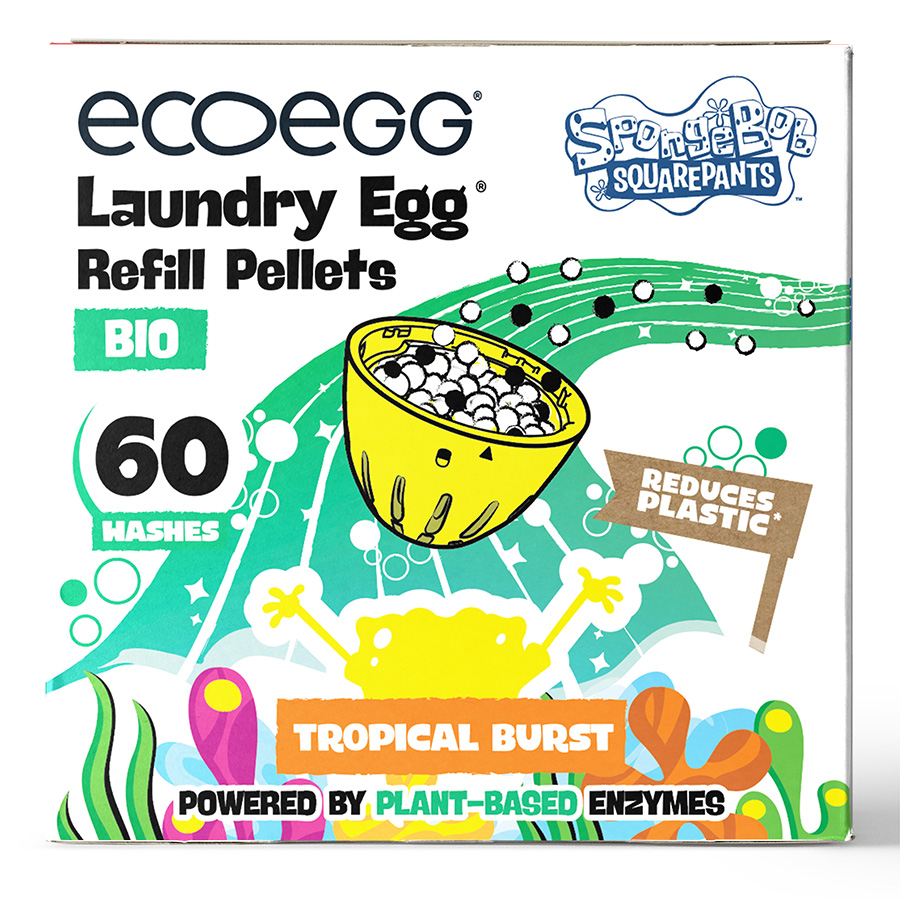 ecoegg x SpongeBob Laundry Egg Refill - Tropical Burst Bio - 60 Washes