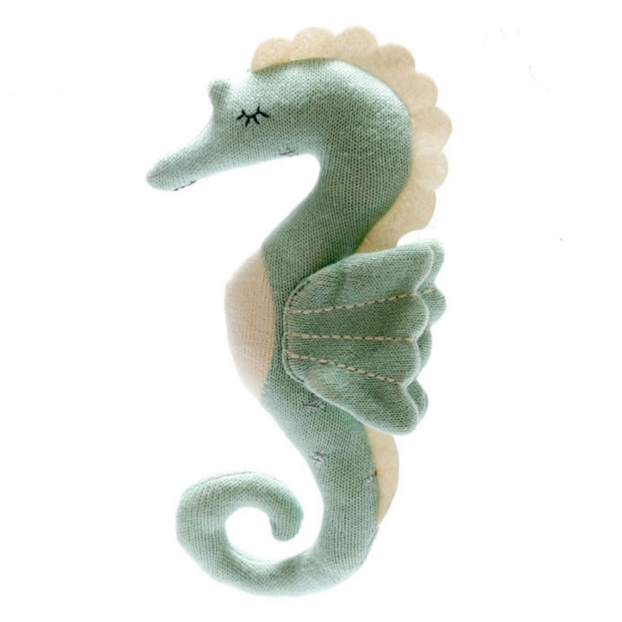 Organic Cotton Sea Green Seahorse Toy