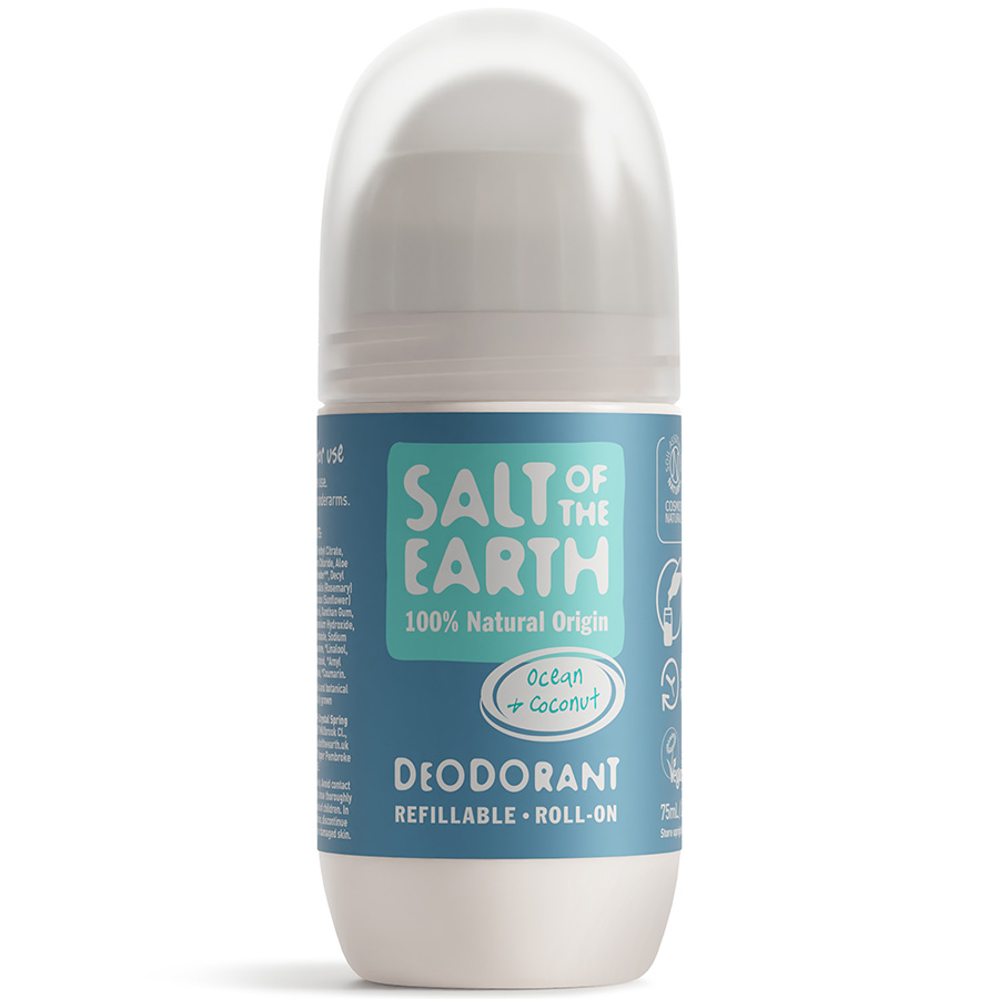 Salt of the Earth Natural Deodorant Refillable Roll-on - Ocean & Coconut - 75ml