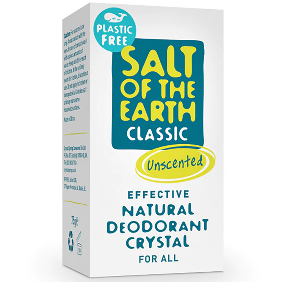Salt of the Earth Plastic Free Natural Deodorant Crystal - Unscented - 75g