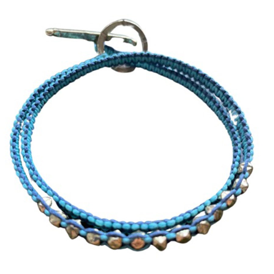 So Just Shop Blue Mala Beaded Bracelet