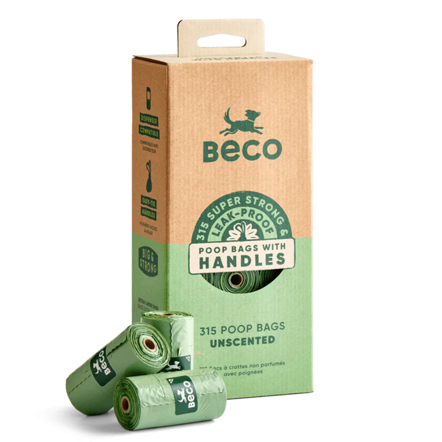 Beco Recycled Poop Bags with Handles - Unscented - 315 Bags