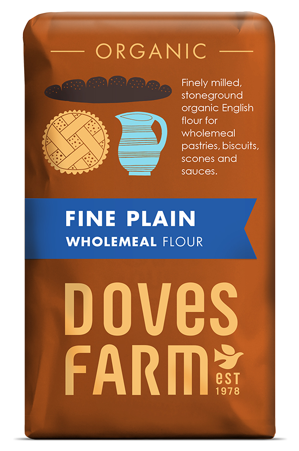 Doves Farm Organic Fine Plain Wholemeal Flour - 1kg
