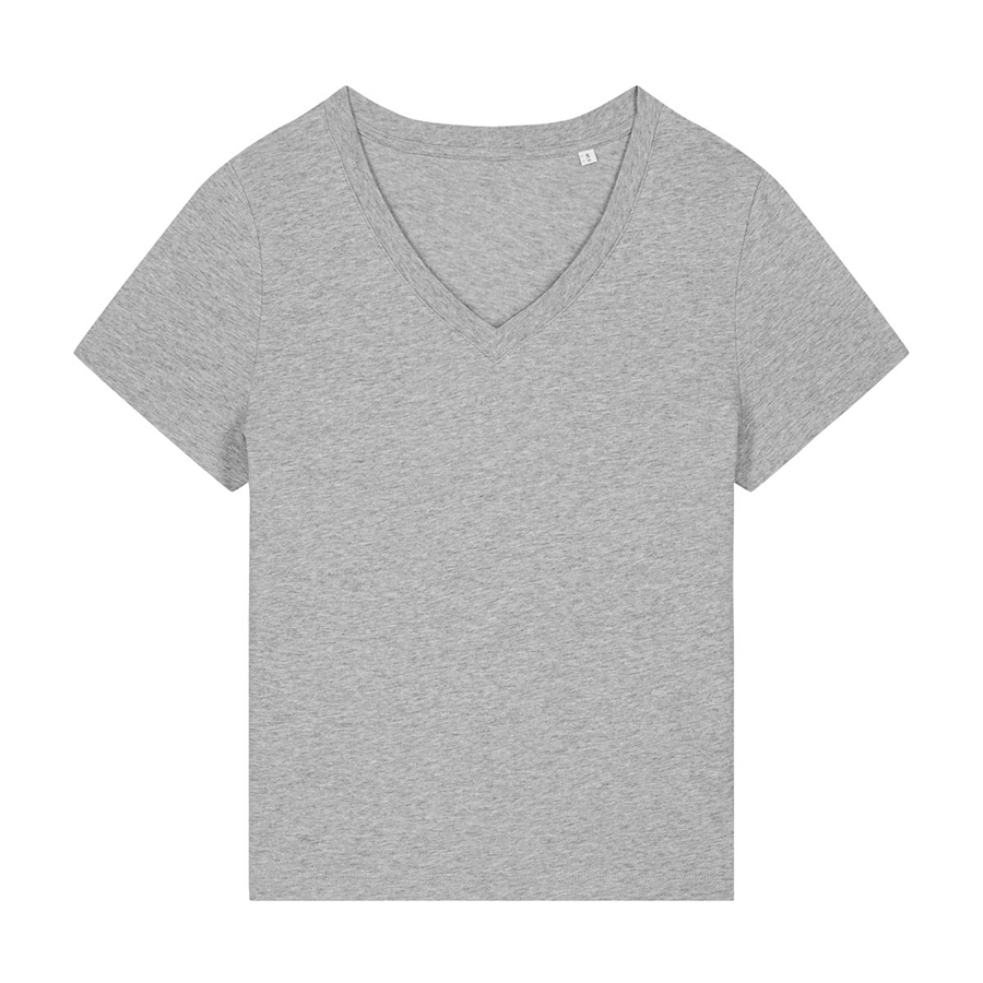 Organic Cotton Grey V-Neck T-Shirt