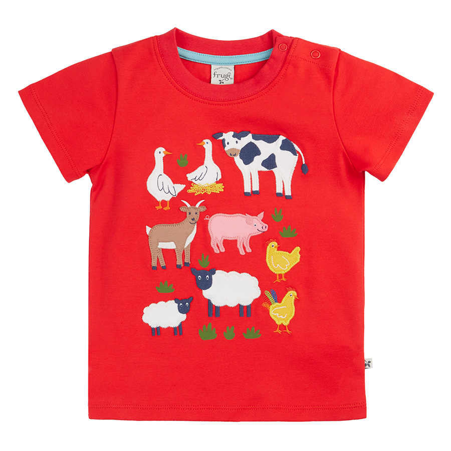Frugi Little Creature Farm Applique T-Shirt