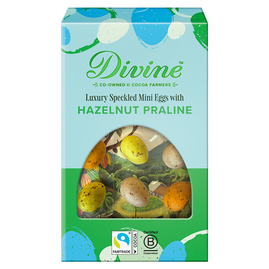 Divine Luxury Speckled Mini Eggs with Hazelnut Praline - 150g