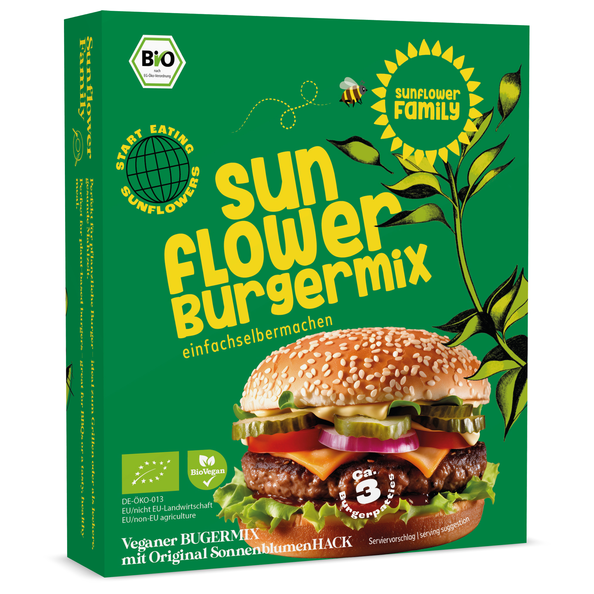Sunflower Family Organic Sunflower Burger Mix - 90g