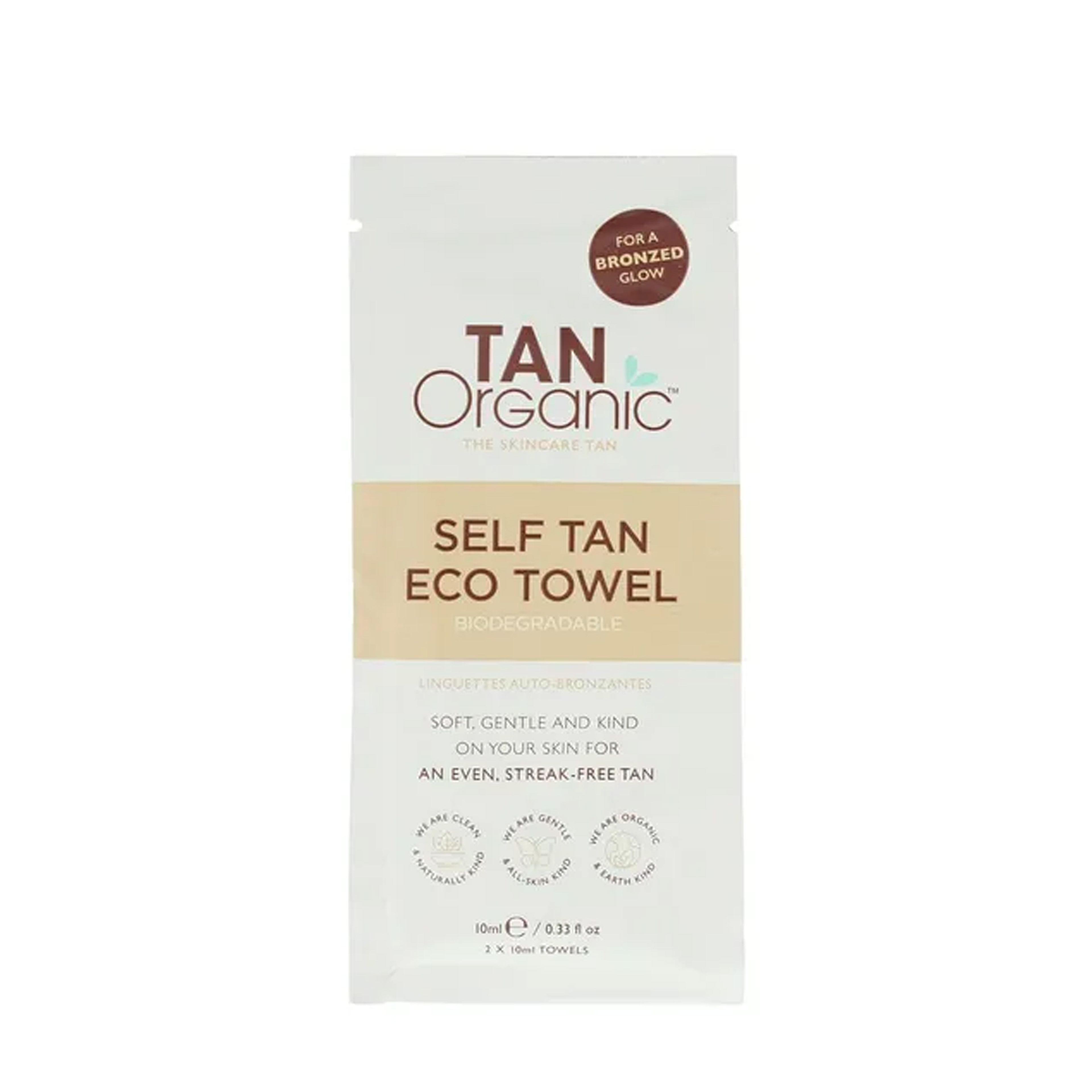 TanOrganic Self Tanning Eco Towel - 2x 10ml