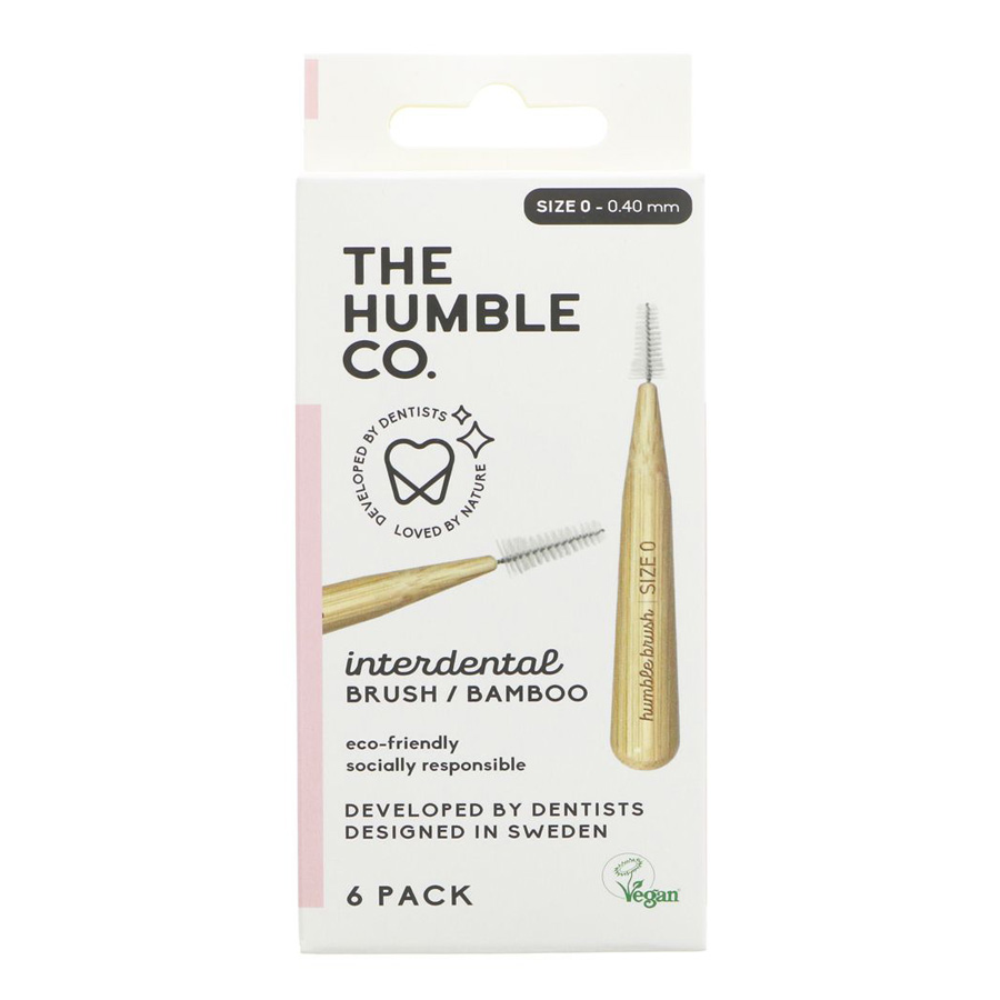 The Humble Co. Interdental Brush - Pink - Size 0 - Pack of 6