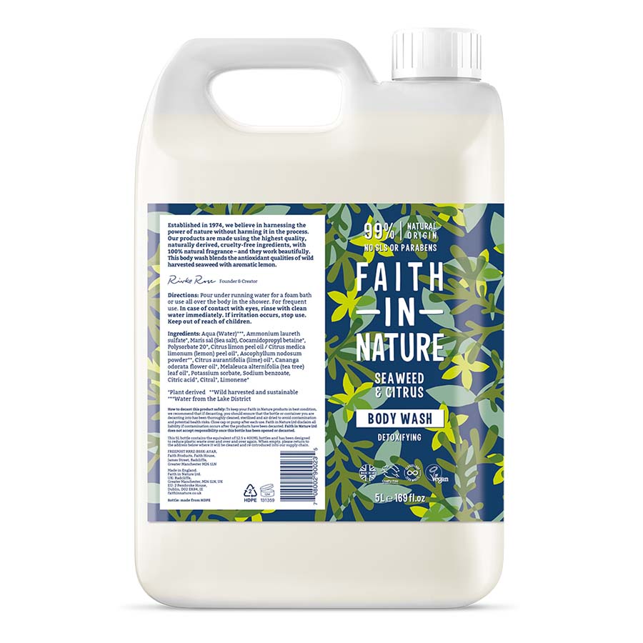 Faith In Nature Seaweed & Citrus Body Wash - 5L