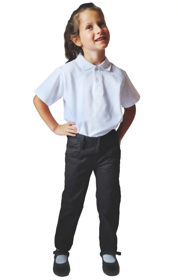Girls Grey Longer Length Straight Leg Jersey School Trousers 2 Pack | School  | George at ASDA
