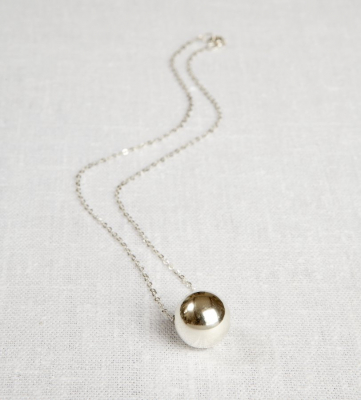 LA Jewellery Recycled Silver Planet Necklace