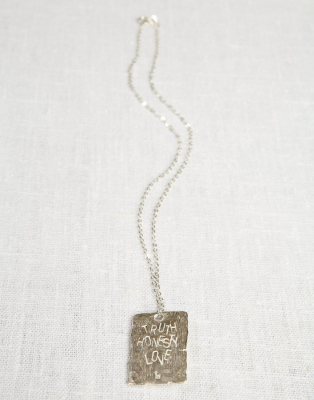 LA Jewellery Recycled Silver After the Storm Necklace for Him