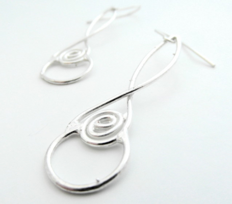 LA Jewellery Recycled Laugharne Silver Earrings