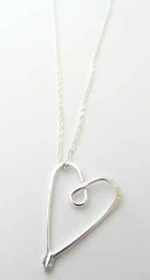 LA Jewellery Recycled Petit Love Silver Necklace