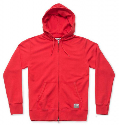 Mens Tobias Zip Hoodie - Grenadine