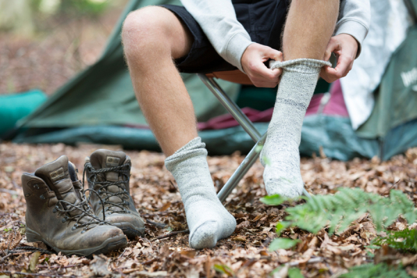 Happy Hiking Wool Socks - Dove Marl