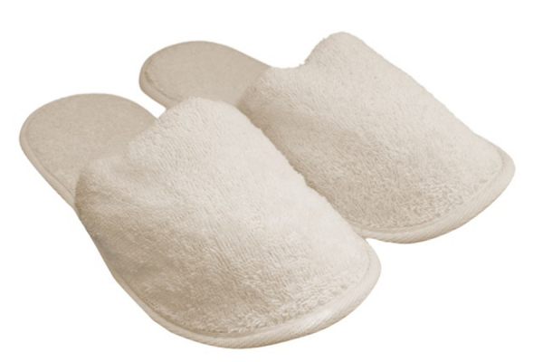 Natural Toweling Slippers