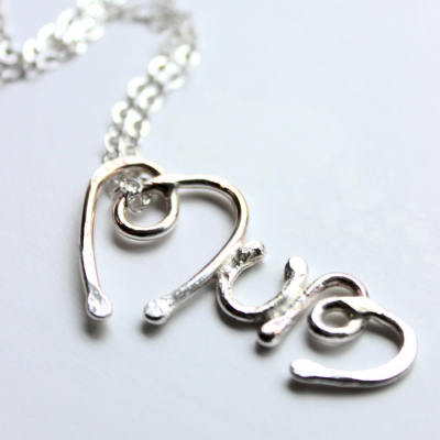 LA Jewellery Fair Trade Mums The Word Recycled Silver Necklace