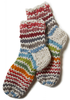 Womens Hoxton Stripe Sofa Socks - Multi Coloured