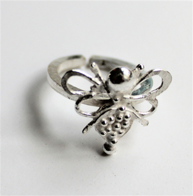 LA Jewellery Recycled Silver Nurture Bee Ring