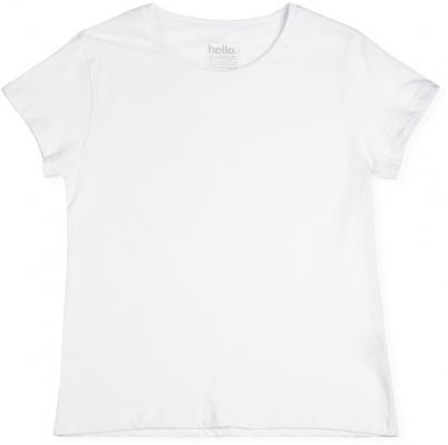 Womens Boxy Plain T-Shirt - White