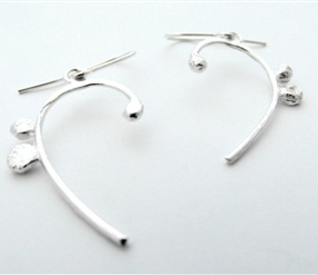 LA Jewellery Clef Recycled Silver Earrings