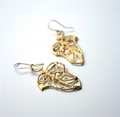 LA Jewellery Petite Ivy Recycled Brass Earrings