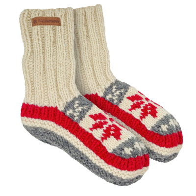 Womens Snowflake Lined Sofa Socks