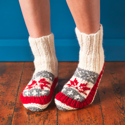 Womens Snowflake Lined Sofa Socks